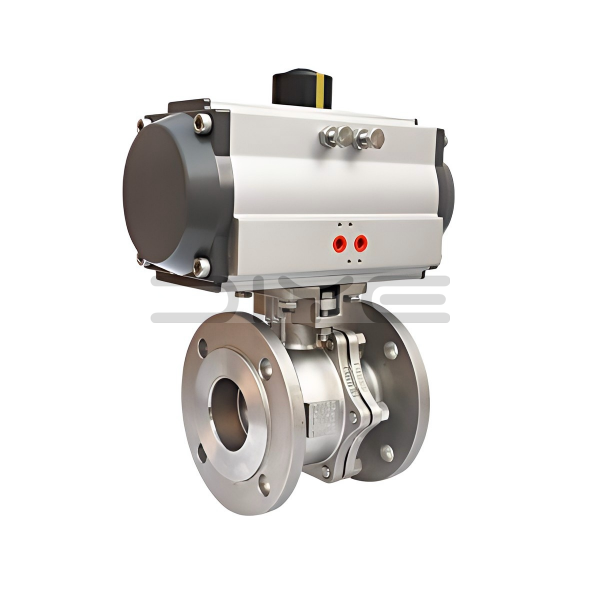Supapă cu bilă PN16 cu flanșă din oțel inoxidabil acționat pneumatic