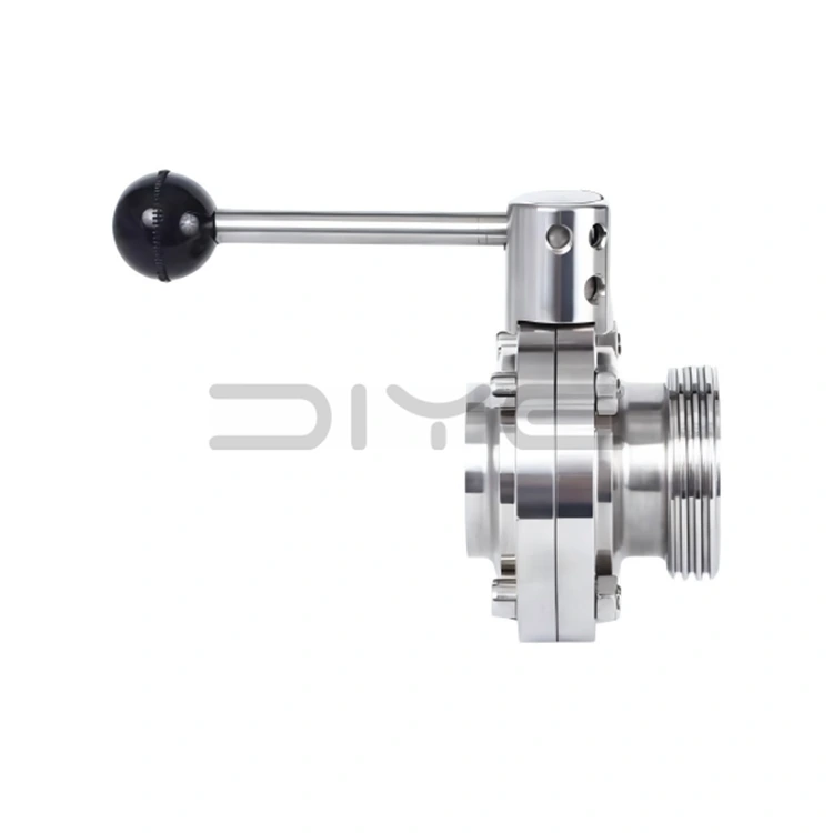 Supapă fluture cu filet de sudare sanitară